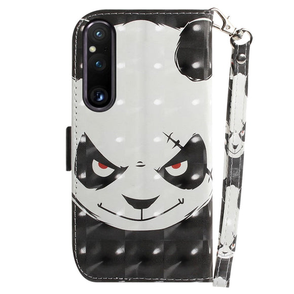 Sony Xperia 1 V Læder Cover m. Print - Sur Panda