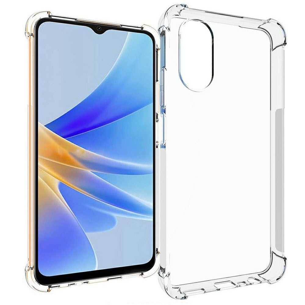 OPPO A17 EIDERWOOD Fleksibelt Plast Cover m. Forstærkede Hjørner - Gennemsigtig