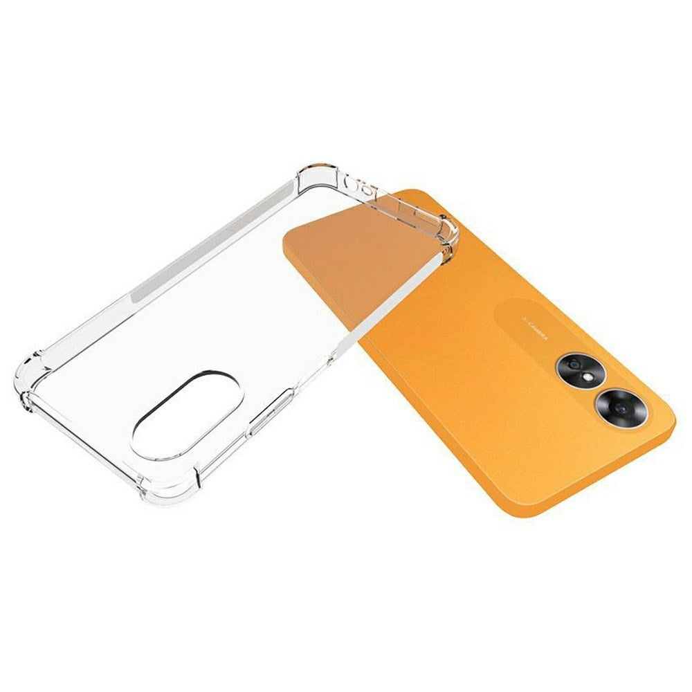 OPPO A17 EIDERWOOD Fleksibelt Plast Cover m. Forstærkede Hjørner - Gennemsigtig