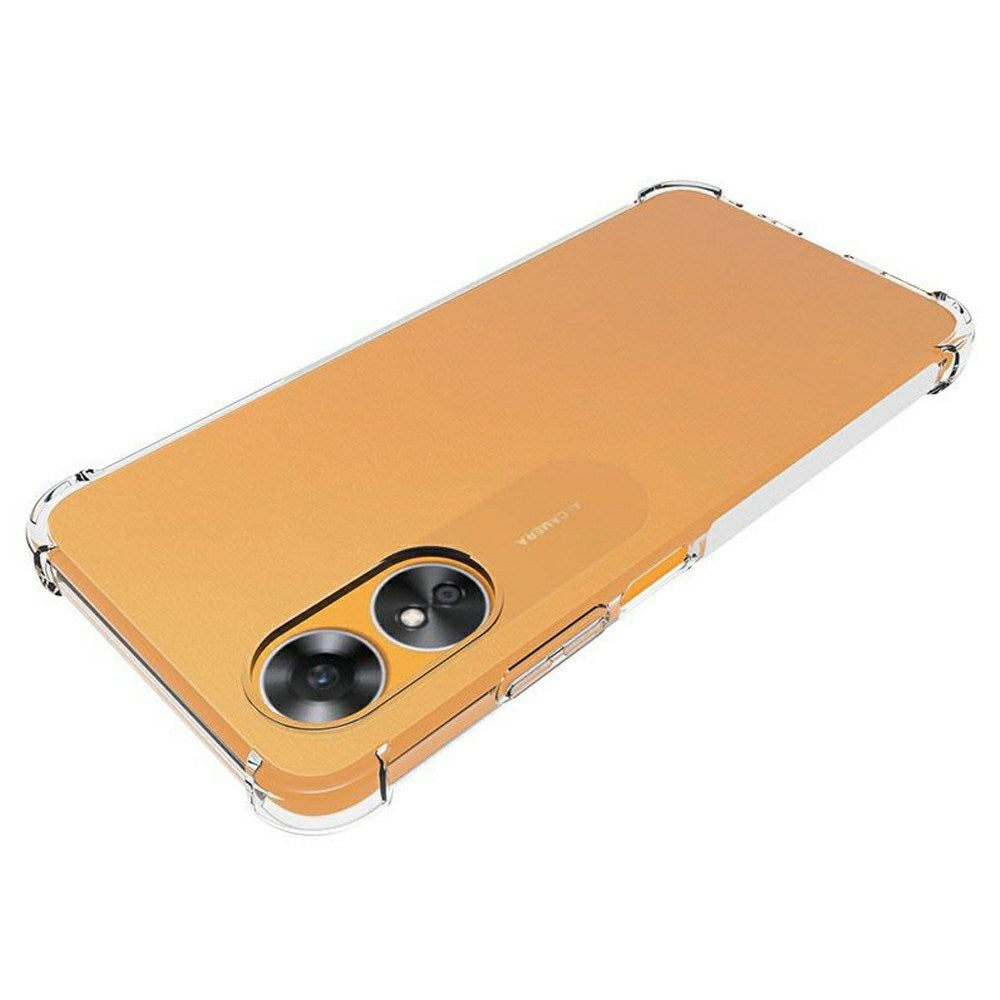 OPPO A17 EIDERWOOD Fleksibelt Plast Cover m. Forstærkede Hjørner - Gennemsigtig