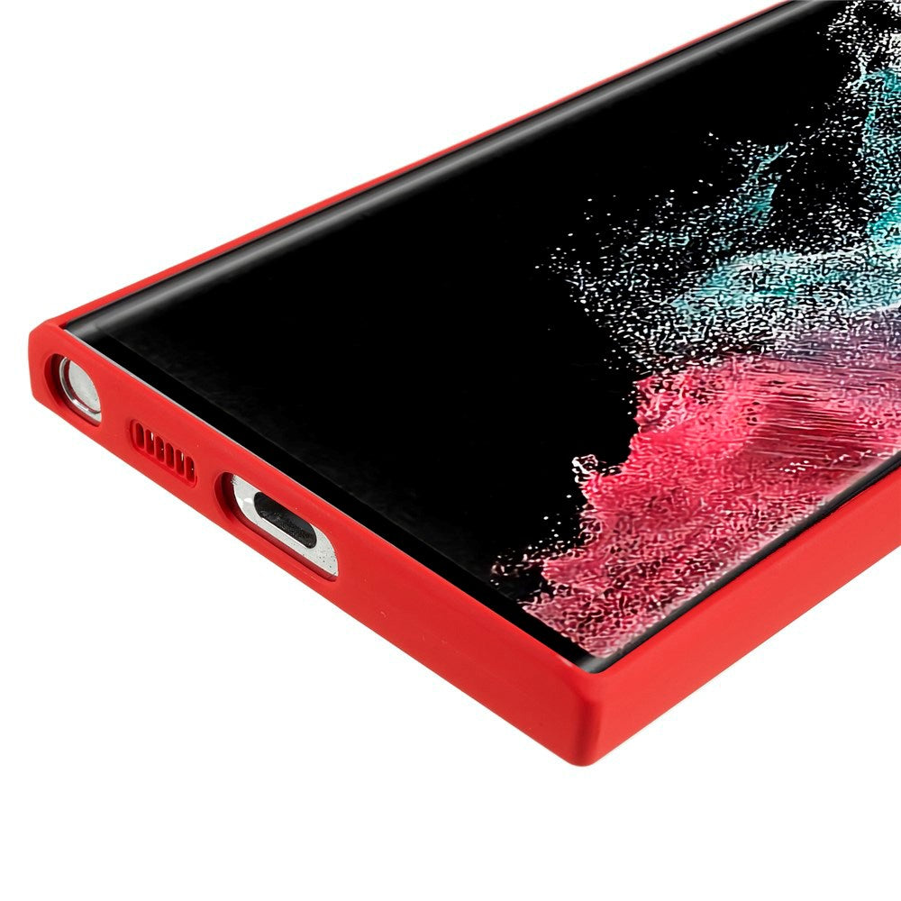 EIDERWOOD Samsung Galaxy S22 Ultra Foret Fleksibelt Plast Cover - Rød