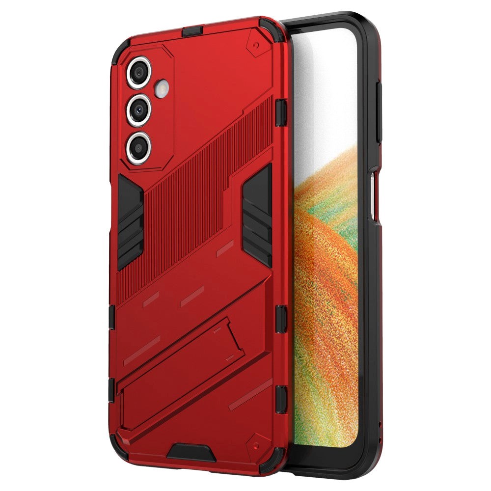 Samsung Galaxy A24 Hybrid Håndværker Cover m. Kickstand - Rød