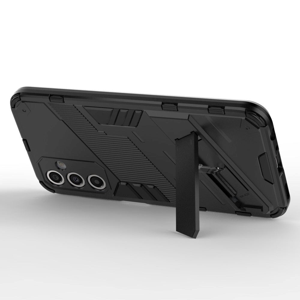 Samsung Galaxy A24 Hybrid Håndværker Cover m. Kickstand - Sort