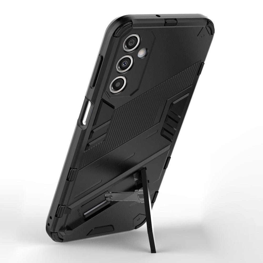 Samsung Galaxy A24 Hybrid Håndværker Cover m. Kickstand - Sort