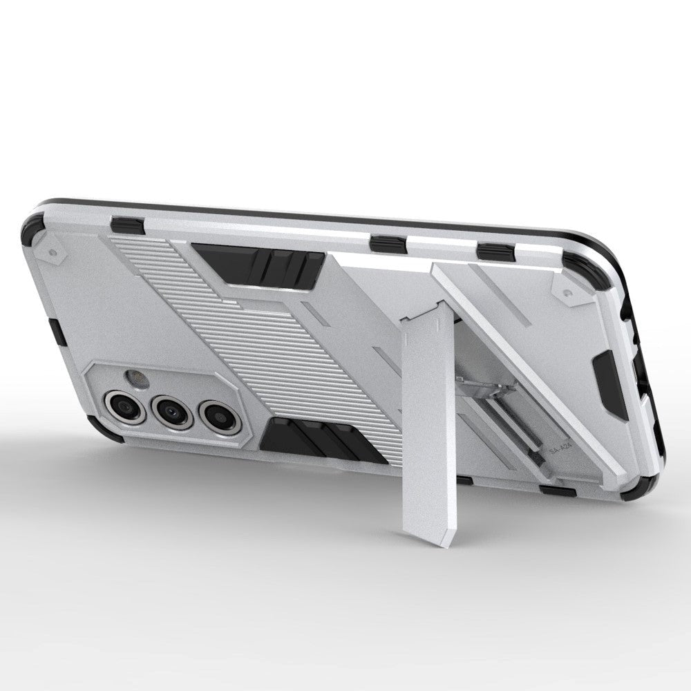 Samsung Galaxy A24 Hybrid Håndværker Cover m. Kickstand - Hvid