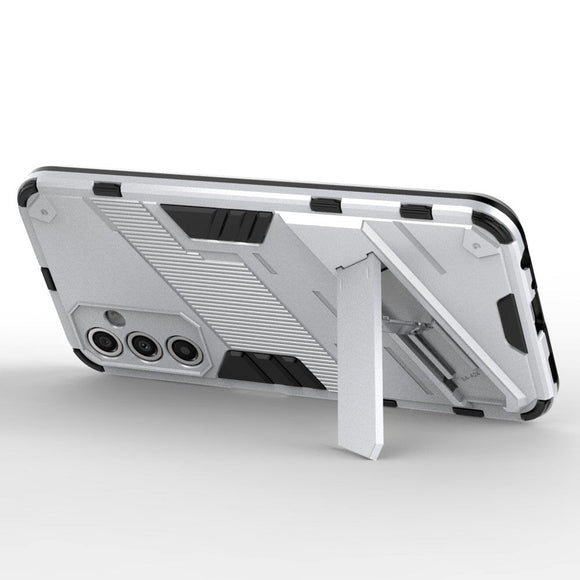Samsung Galaxy A24 Hybrid Håndværker Cover m. Kickstand - Hvid