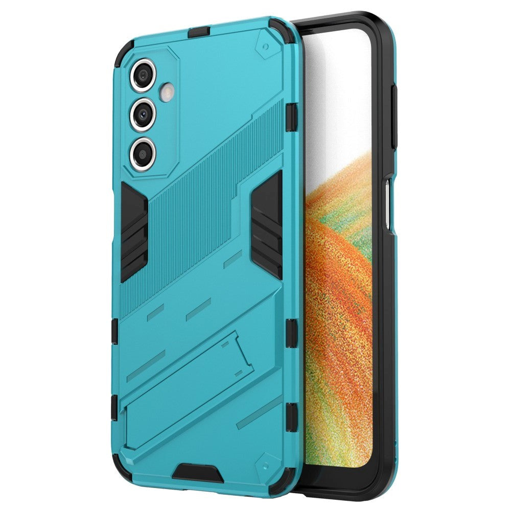 Samsung Galaxy A24 Hybrid Håndværker Cover m. Kickstand - Lyseblå
