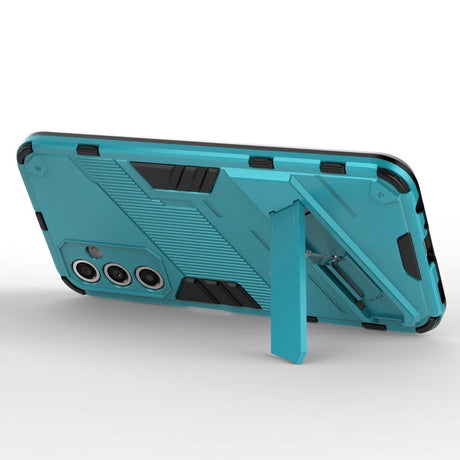Samsung Galaxy A24 Hybrid Håndværker Cover m. Kickstand - Lyseblå