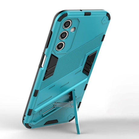 Samsung Galaxy A24 Hybrid Håndværker Cover m. Kickstand - Lyseblå