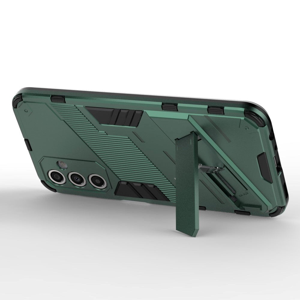 Samsung Galaxy A24 Hybrid Håndværker Cover m. Kickstand - Grøn