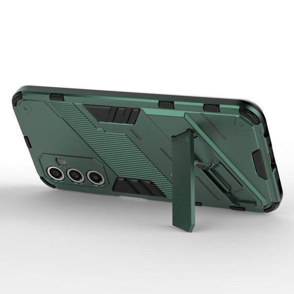 Samsung Galaxy A24 Hybrid Håndværker Cover m. Kickstand - Grøn