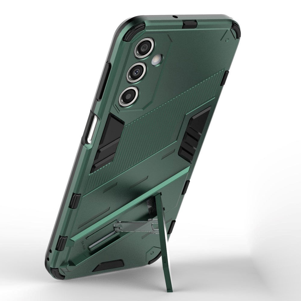 Samsung Galaxy A24 Hybrid Håndværker Cover m. Kickstand - Grøn