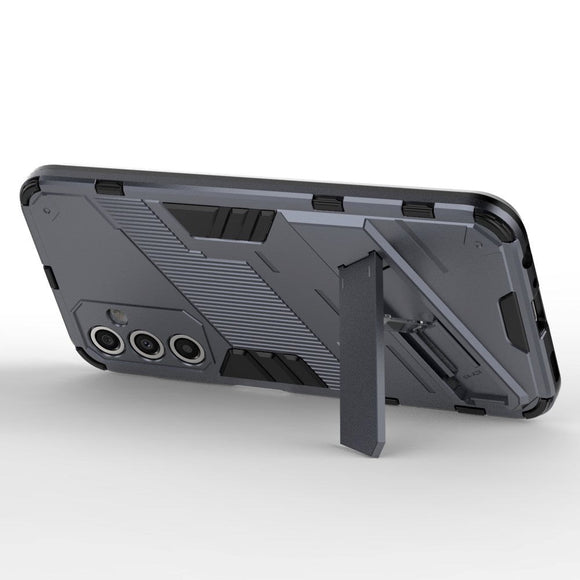 Samsung Galaxy A24 Hybrid Håndværker Cover m. Kickstand - Grå