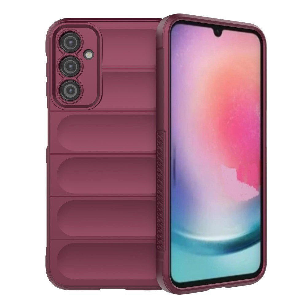 Samsung Galaxy A24 Fleksibelt Plastik Cover - Vinrød