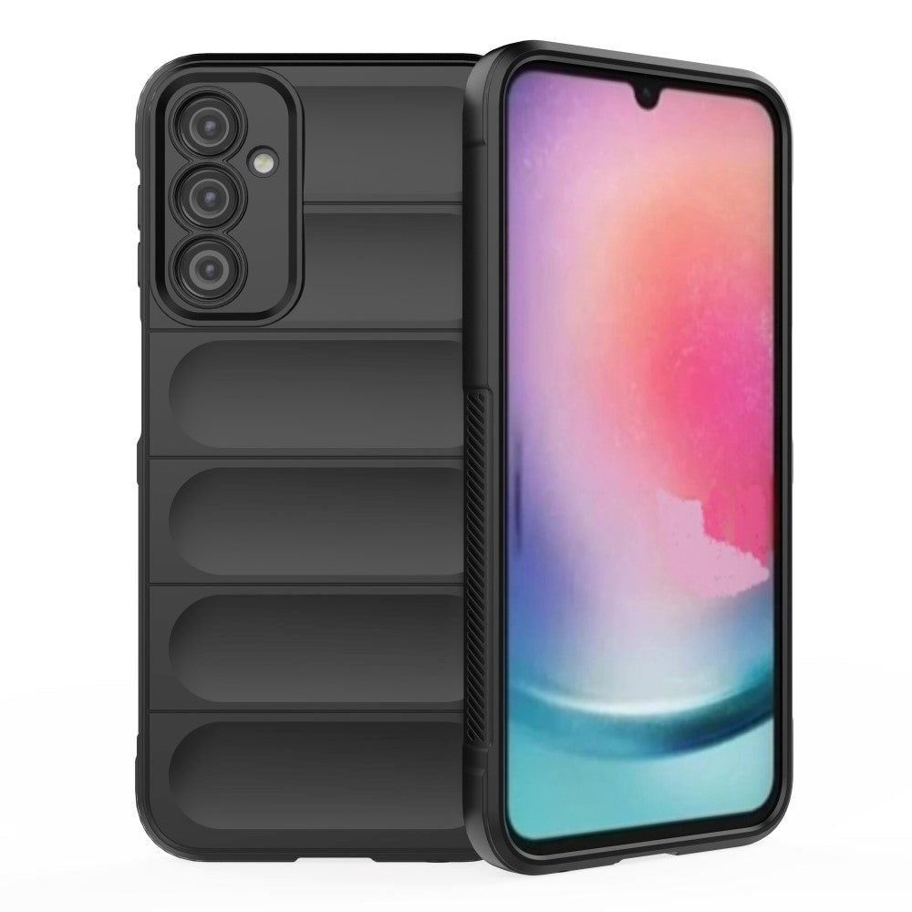 Samsung Galaxy A24 Fleksibelt Plastik Cover - Sort