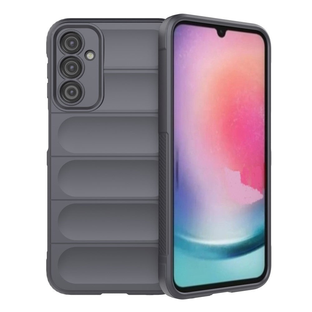 Samsung Galaxy A24 Fleksibelt Plastik Cover - Mørkegrå