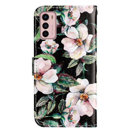 EIDERWOOD Motorola Moto G42 Læder Cover m. Pung og Strop - Magnolia Blomster