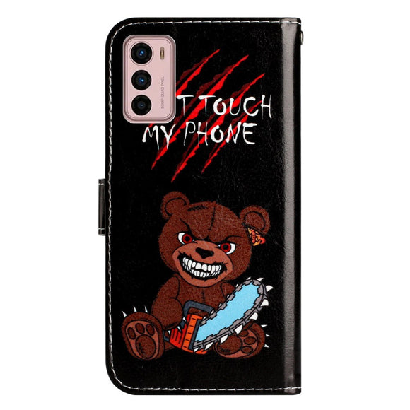 EIDERWOOD Motorola Moto G42 Læder Cover m. Pung og Strop - "Don't Touch My Phone"