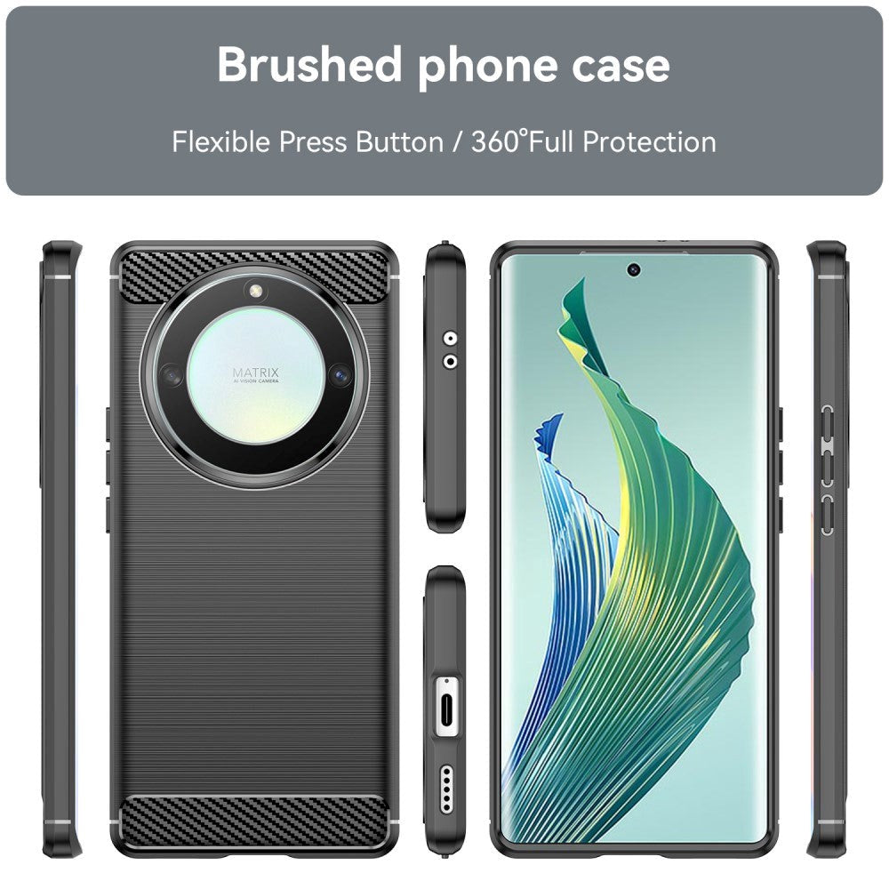Honor Magic5 Lite Brushed Carbon Cover - Sort