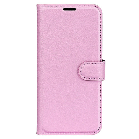 Sony Xperia 1 V Litchi Læder Cover m. Pung - Lyserød