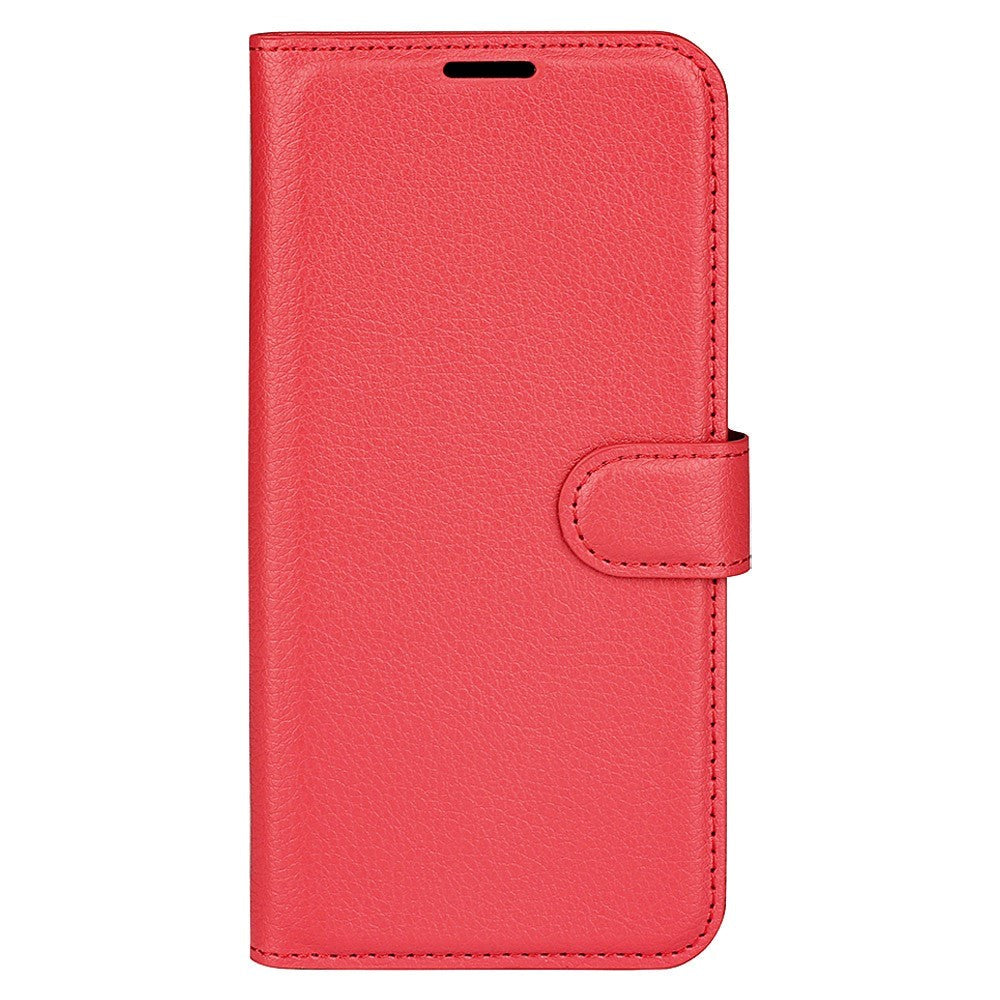 Sony Xperia 1 V Litchi Læder Cover m. Pung - Rød