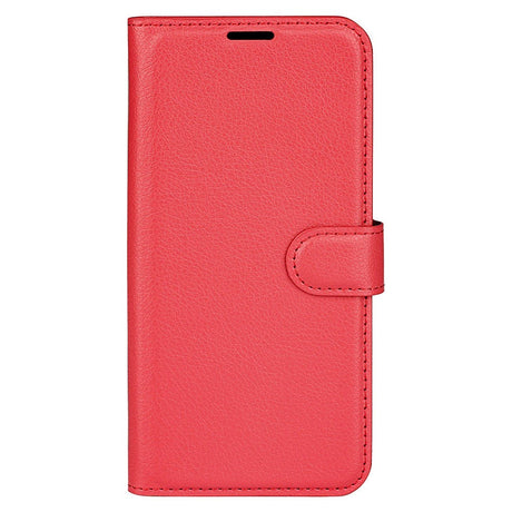 Sony Xperia 1 V Litchi Læder Cover m. Pung - Rød