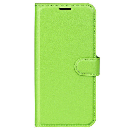 Sony Xperia 1 V Litchi Læder Cover m. Pung - Grøn