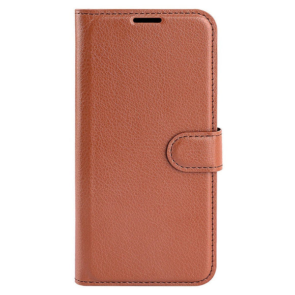 Sony Xperia 1 V Litchi Læder Cover m. Pung - Brun