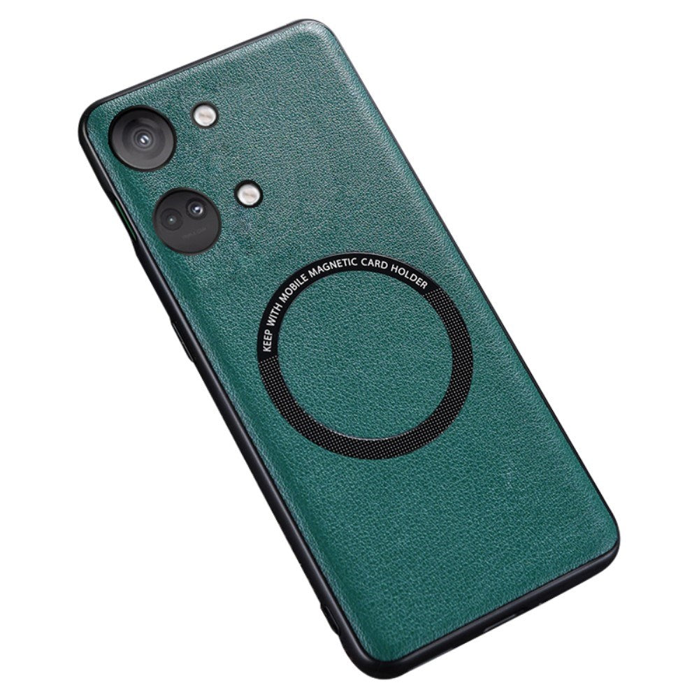 EIDERWOOD OnePlus Nord 3 (5G) Hybrid Plastik Cover m. Vegansk Læder - MagSafe Kompatibel - Grøn