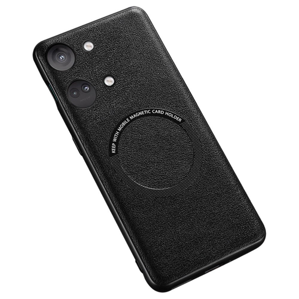 EIDERWOOD OnePlus Nord 3 (5G) Hybrid Plastik Cover m. Vegansk Læder - MagSafe Kompatibel - Sort