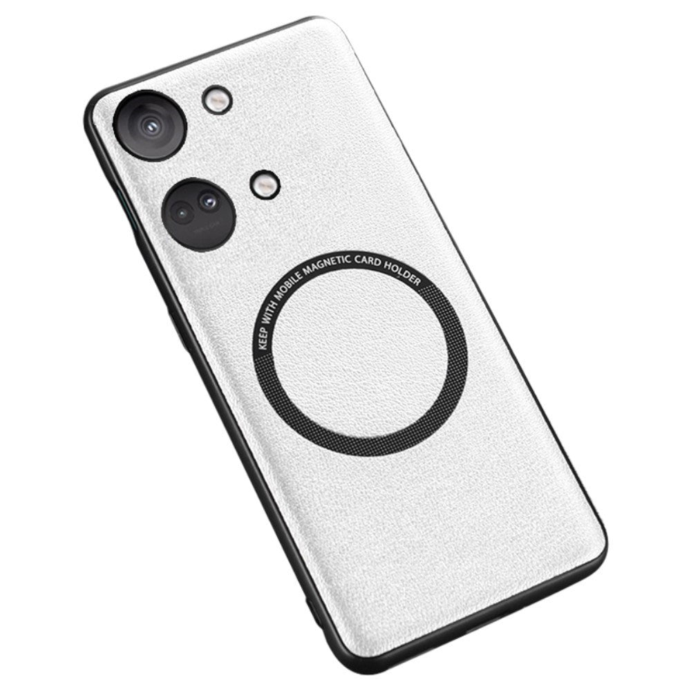OnePlus Nord 3 (5G) EIDERWOOD Hybrid Plastik Cover m. Vegansk Læder - MagSafe Kompatibel - Hvid