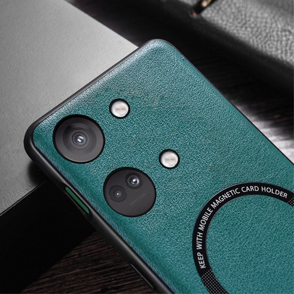OnePlus Nord 3 (5G) EIDERWOOD Hybrid Plastik Cover m. Vegansk Læder - MagSafe Kompatibel - Hvid