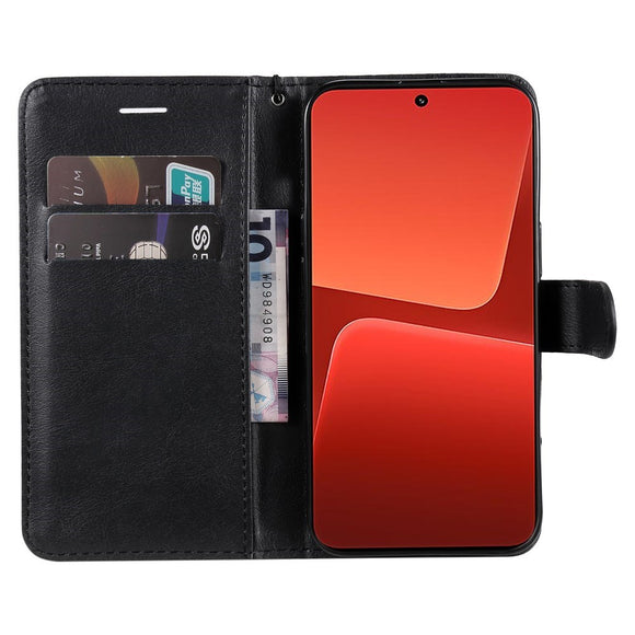 EIDERWOOD Xiaomi 13 Kunstlæder Flip Cover m. Strop - Sort