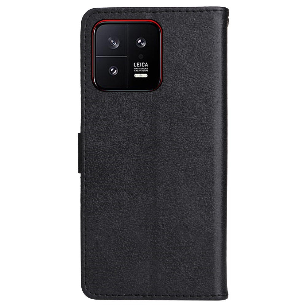 EIDERWOOD Xiaomi 13 Kunstlæder Flip Cover m. Strop - Sort