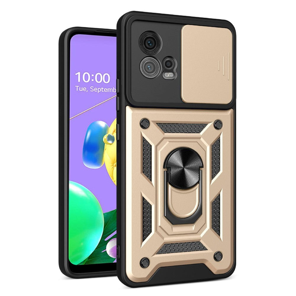 Motorola Moto G72 Håndværker Cover m. Magnetisk Kickstand & Cam Slider - Guld