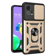 Motorola Moto G72 Håndværker Cover m. Magnetisk Kickstand & Cam Slider - Guld