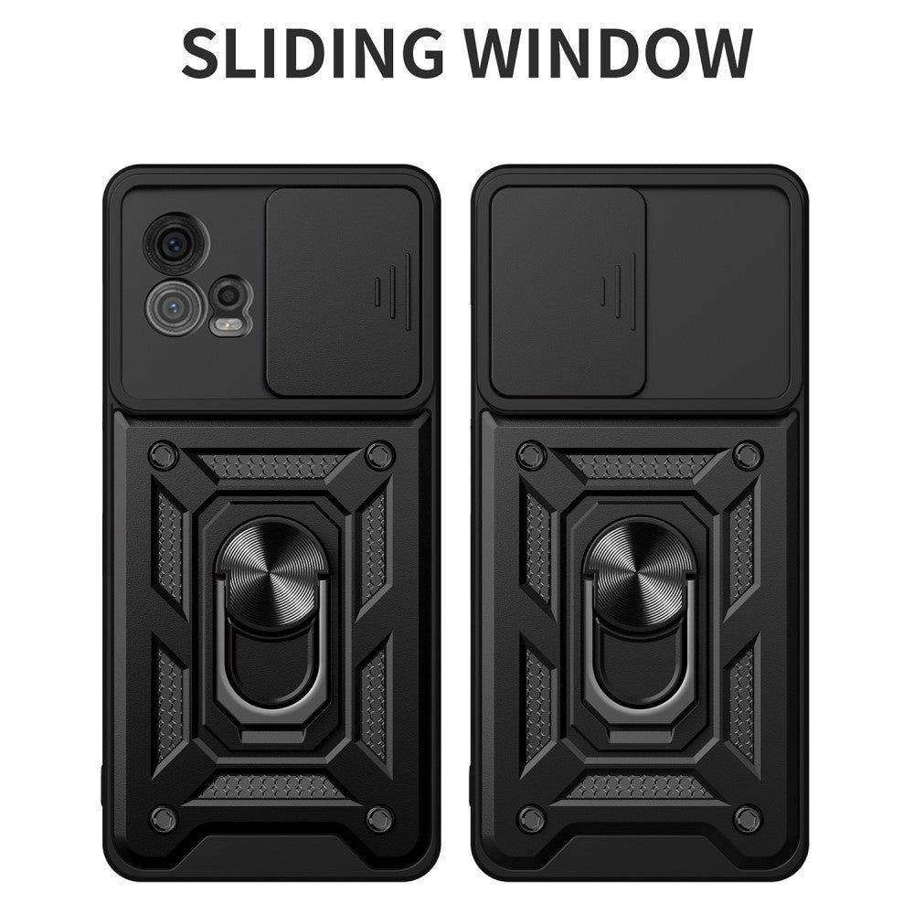Motorola Moto G72 Håndværker Cover m. Magnetisk Kickstand & Cam Slider - Guld