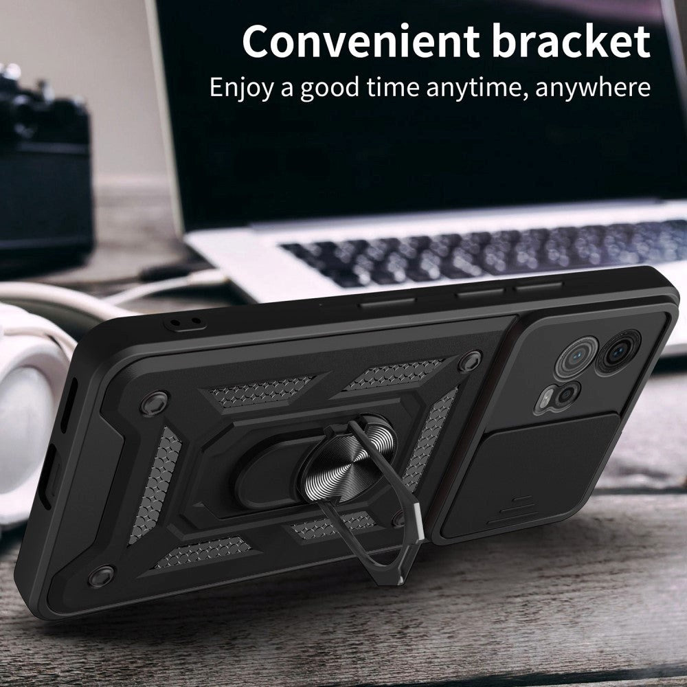 Motorola Moto G72 Håndværker Cover m. Magnetisk Kickstand & Cam Slider - Rose Gold