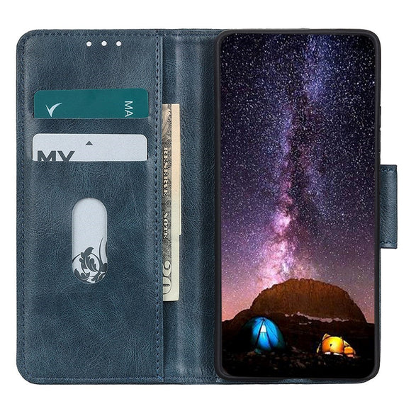 Xiaomi Redmi Note 12 (4G) Læder Cover m. Pung & Ståfunktion - Blå