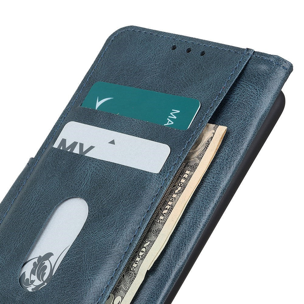 Xiaomi Redmi Note 12 (4G) Læder Cover m. Pung & Ståfunktion - Blå