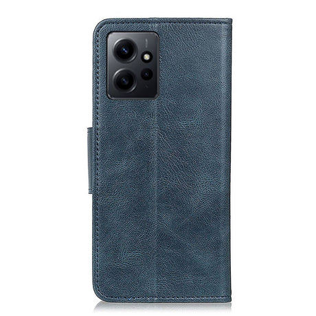 Xiaomi Redmi Note 12 (4G) Læder Cover m. Pung & Ståfunktion - Blå