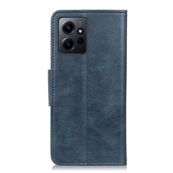 Xiaomi Redmi Note 12 (4G) Læder Cover m. Pung & Ståfunktion - Blå