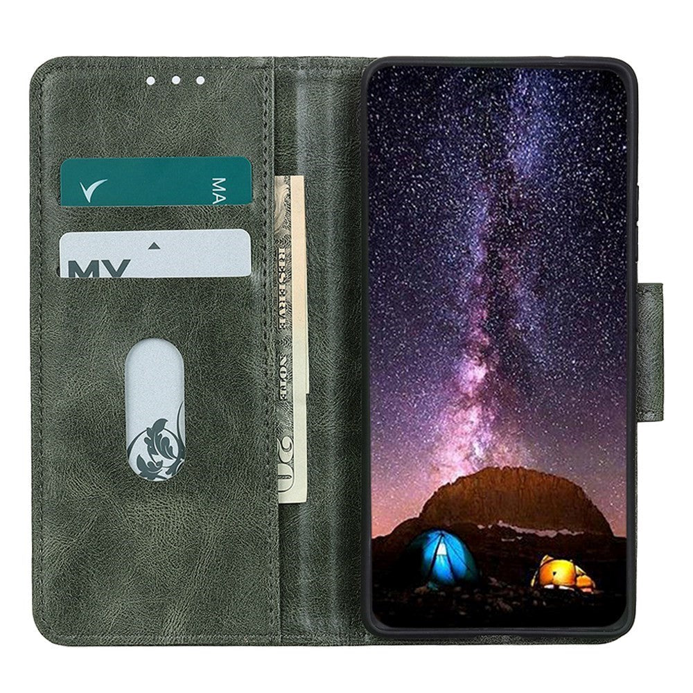Xiaomi Redmi Note 12 (4G) Læder Cover m. Pung & Ståfunktion - Grøn