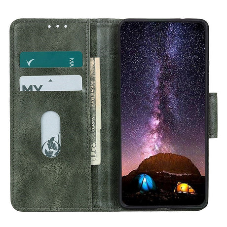 Xiaomi Redmi Note 12 (4G) Læder Cover m. Pung & Ståfunktion - Grøn