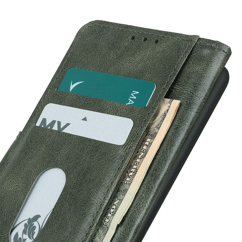 Xiaomi Redmi Note 12 (4G) Læder Cover m. Pung & Ståfunktion - Grøn