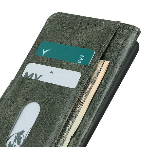 Xiaomi Redmi Note 12 (4G) Læder Cover m. Pung & Ståfunktion - Grøn