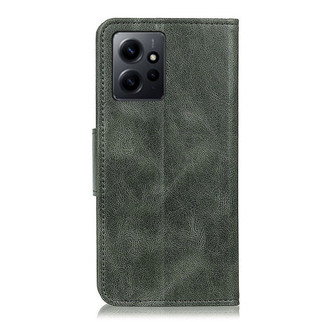 Xiaomi Redmi Note 12 (4G) Læder Cover m. Pung & Ståfunktion - Grøn