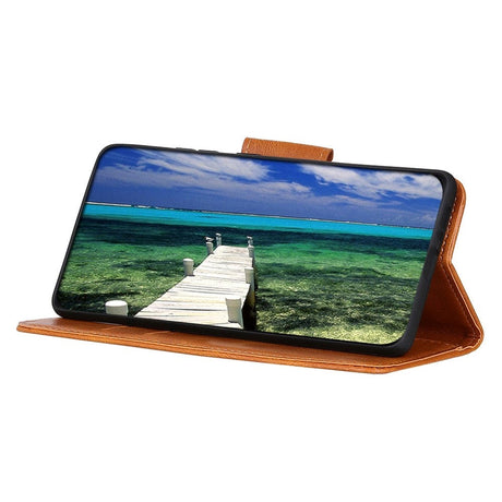Xiaomi Redmi Note 12 (4G) Læder Cover m. Pung & Ståfunktion - Brun