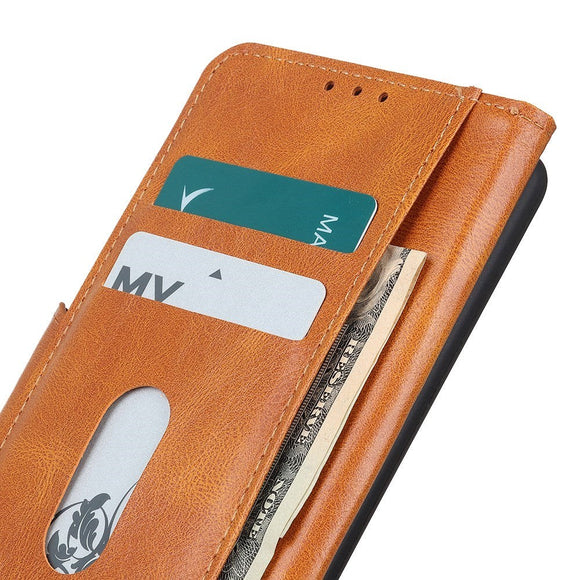 Xiaomi Redmi Note 12 (4G) Læder Cover m. Pung & Ståfunktion - Brun