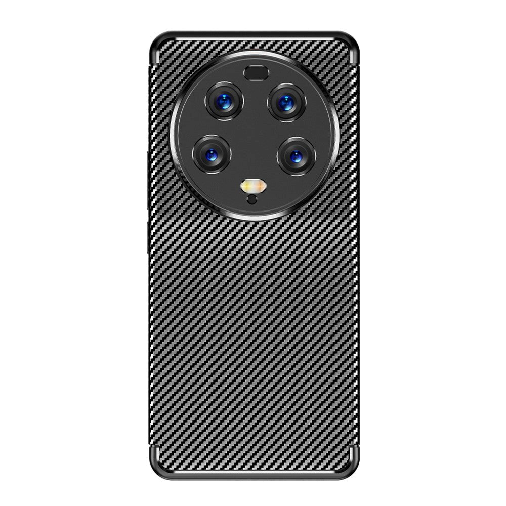 Xiaomi 13 Ultra Carbon Fiber Fleksibelt Plastik Cover - Sort